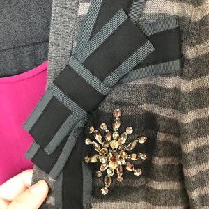 LOFT long cardigan with rhinestone detail